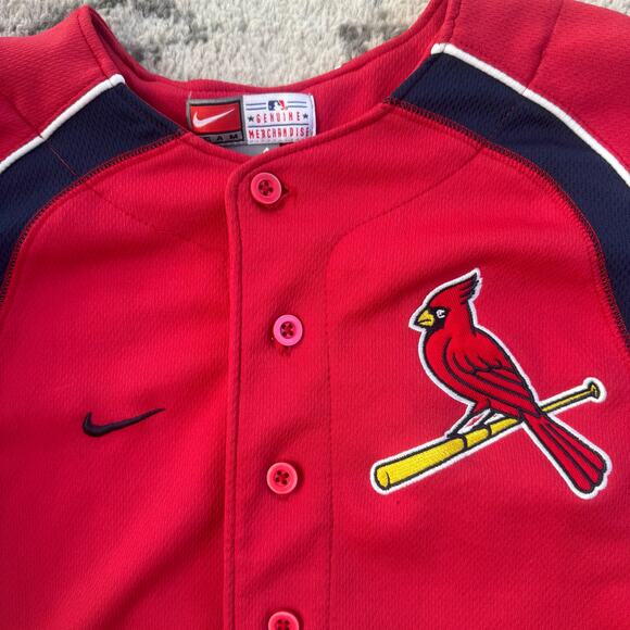 Nike MLB St. Louis Cardinals Button Down Jersey Size 4 - Picture 3 of 7